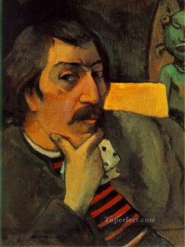  iv - Retrato del artista con el ídolo Postimpresionismo Primitivismo Paul Gauguin